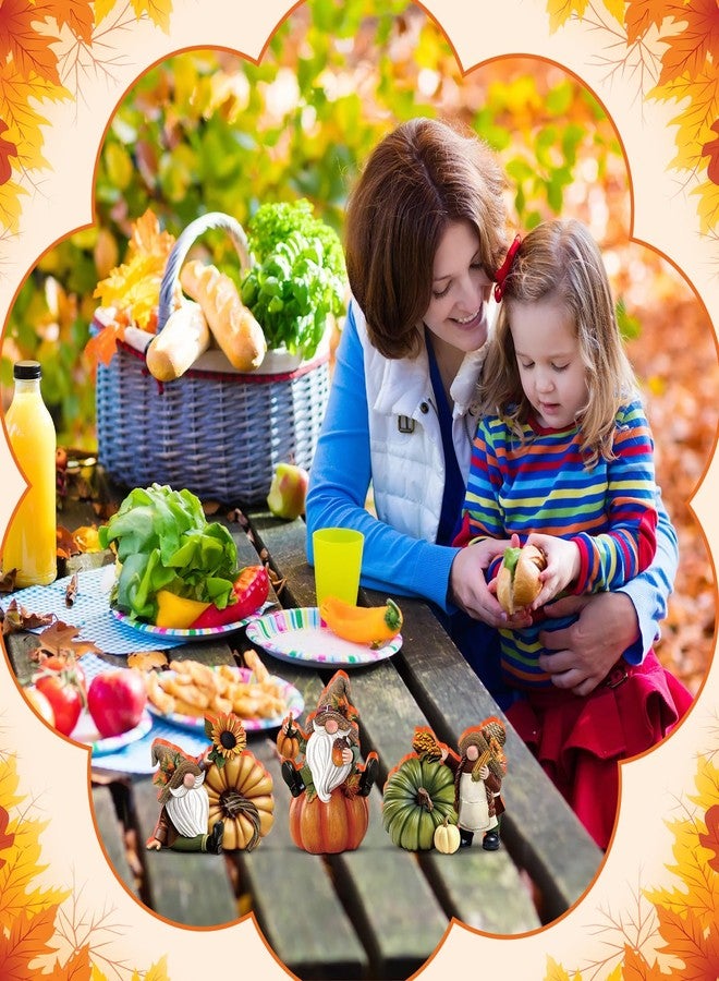 DoubleFill مجموعة دبل فيل من 3 تماثيل أقزام عيد الشكر، ديكور أقزام الخريف، تماثيل يقطين الخريف، زينة خشبية بالجملة لحصاد الخريف، هدايا عيد الشكر، ديكور طاولة المنزل للحفلات - Image 4